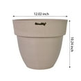 thumbnail image 2 of Greenship GB-ON30PC-2 12 in. Cone Indoor & Outdoor Planter Pot with Drainage Hole - LightGrey, Pack of 2, 2 of 5