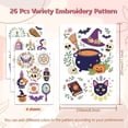thumbnail image 2 of Water Soluble Embroidery Patterns with Color for Beginners 4 Sheets with 26pcs Wash Away Embroidery Pattern Stabilizer for Hand Sewing Women Adults, 2 of 9