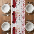thumbnail image 6 of Valentine's Day Table Runner - 72 Inch Long, Kitchen Dining Table Runner Dresser Scarves, Pink Love Heart Floral Truck Wooden Farmhouse Decor for Coffee Tables Wedding Party Banquet, 6 of 8