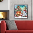 thumbnail image 2 of 5D DIY Taladro Parcial Con Forma Especial Navidad Oso Chimenea 40x40cm, 2 of 9