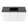 thumbnail image 4 of Modway Bryn Meuble-Lavabo de Salle de Bain Mural 48 Pouces Blanc Noir, 4 of 9