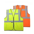 thumbnail image 4 of High Visibility Reflective Vest Zipper Front Safety Vest with Reflective Strips Construction Workwear Safety Reflective Vest (Fluorescent Orange,M), 4 of 6