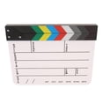 thumbnail image 2 of Acrílico Tablilla Borrado En Seco Director Película Película Tablero De La Chapaleta Pizarra 11.8x9.8 Pulgadas Con Palos De Colores, Versión En Inglés Soledad Video Scene Clapper Board, 2 of 8