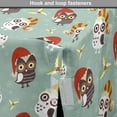 thumbnail image 4 of Christmas Dog Crate Cover, Owls in Hats Ready for Xmas Party Mistletoe and Faded Snowflakes Yuletide, Easy to Use Pet Kennel Cover for Medium Large Dogs, 35" x 23" x 27", Multicolor, by Ambesonne, 4 of 6