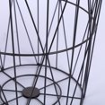 thumbnail image 5 of Black Metal Wire Basket Wooden Top Side Table Storage Loft Living Home Furniture, 5 of 5