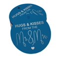 thumbnail image 1 of Inkdotpot Pack Of 50 Real Silver Foil Paper Tags Hugs & Kisses From The Wedding Favor Hang Tags, 1 of 6