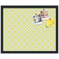 thumbnail image 2 of PinPix 22x18 Custom Cork Bulletin Board Argyle Bright Yellow Poster Board Has a Fabric Style Canvas Finish, Framed in Argyle Bright Yellow, by ArtToFrames (PinPix-647), 2 of 6