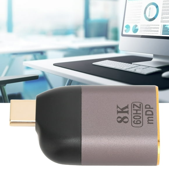 USB C Male To Mini Female, Anti Slip Aluminum Alloy Widely Compatible Plug And Play USB C To DisplayPort Adapter For Tablet