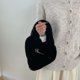 thumbnail image 5 of Bolso de mano peludo para mujer, Bolso de citas diario con forma de corazón suave, lindo, a la moda para chicas, 5 of 9