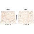thumbnail image 2 of 2pcs ooden Applique Onlays 5.78inch Square Natural Unpainted Burlywood Onlay Wood Carved Onlay Applique Craft for Cabinet Furniture Doors Bed Door Ornamental Decor, 2 of 9