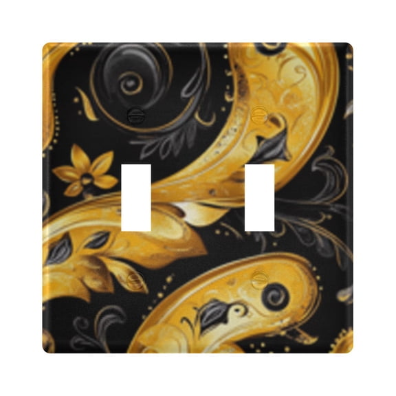 Light Switch Cover Gold Modern Art Deco Plates Faceplate Decorative Switch Plate for Bedroom Home Decor