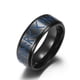 thumbnail image 1 of Anillo pulsera para hombre con luz de espejo de arco interno de 8 mm con grabado giratorio y caracteres que brillan en la oscuridad, 1 of 5