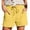 Yellow, variant on Beach Shorts for Women Summer Elastic Waist Loose Crinkle Lightweight Casual Shorts with Pockets Vacation Outfits