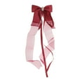 thumbnail image 4 of Unique Bargains 1 Pc Fashion Bow Ribbon Hair Clips Hairdo Clip Wine Red, 4 of 5