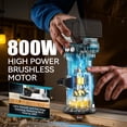 thumbnail image 2 of Enrutador compacto inalámbrico MTiolHig 800 W 30000 RPM con 15 bits, 2 of 7