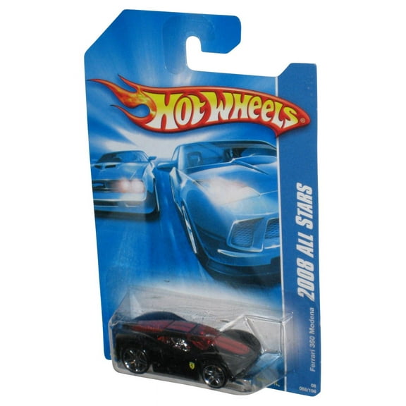 Hot Wheels 2008 All Stars Black Ferrari 360 Modena Toy Car 068/196