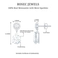 thumbnail image 5 of Rosec Jewels Classic Moissanite Drop Earrings for Women - D-VS1 Quality, 14K White Gold, 5 of 6