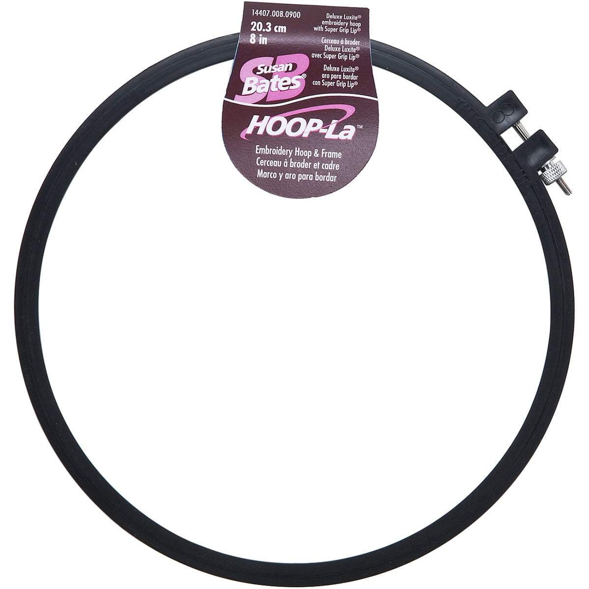 Hoop-La Plastic Embroidery Hoop - Black-Size 8" | Walmart ...