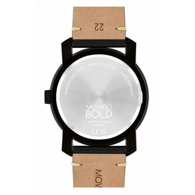 Movado Bold 3601062 Trend Impulse Black Dial Black Leather Band