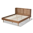 thumbnail image 3 of Baxton Studio Rina King Size Wrap-Around Mid-Century Modern Wood Platform Bed, Walnut, 3 of 10
