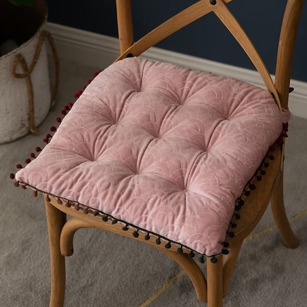 Xiao Hua Cojín para jardín, terraza, hogar, cocina, oficina, grueso y cómodo, rosa 2, 16 x 16 pulgadas