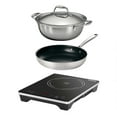 Tramontina 4pc Stainless Steel Induction Cooktop and Cookware Kitchen