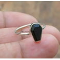 thumbnail image 2 of Genuine Black Onyx Gemstone Coffin Ring, 925 Sterling Silver, Promise Ring, Unisex Handmade Fine Jewelry, Promise Ring, Statement Ring, Anniversary Gifts For Dad Mom (Black Onyx, Size 7), 2 of 5