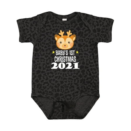 

Inktastic Babys 1st Christmas Outfit 2021 Reindeer Gift Baby Boy or Baby Girl Bodysuit