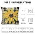 thumbnail image 5 of Orinice Buffalo Check Plaid Throw Pillow Covers Welcome Home Yellow Gazania Flower Pillow Covers 18x18 Inch Farmhouse Outdoor Cotton Linen Cushion Pillowcase for Sofa White, 5 of 5