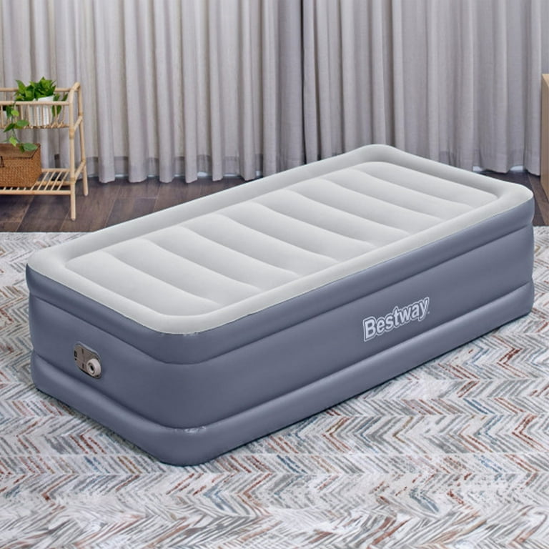 Bestway Tritech Air Mattress Inflatable Twin Bed with Built-In AC