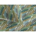thumbnail image 3 of Ambesonne Leaf Print Quilted Bedspread Set 3 Pcs, Leafy Forest Summer Art, Queen, Fawn Mustard Dark Teal, 3 of 4