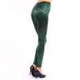 thumbnail image 5 of Arlun Shiny Fish Scale Printed Leggings for Women High Waisted Stretch Tight Pants Stylish Leather Slim Fit Bodycon Pants 2026 Carnival Holiday Outfits Dark Green One Size, 5 of 5
