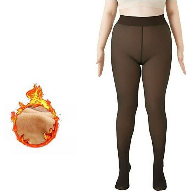 Women's Sheer Warm Tights Fake Transparent Fleece Winter Tights :  : Clothing, Shoes & Accessories