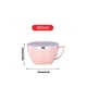 thumbnail image 2 of Billuyoard Cuenco para fideos de acero inoxidable, caja aislante para el almuerzo, a prueba de fugas, con tapa, caja para comida, utensilio para Mostrada Rosa 900ML, 2 of 6