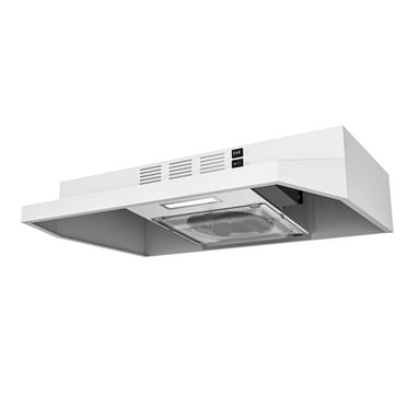 FIREGAS Range Hood 24 inch, Under Cabinet Kitchen Hood with 2 Speed Exhaust Fan, 300 CFM Stove Vent Hood