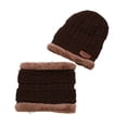 thumbnail image 1 of Conjunto de gorro y bufanda de invierno para hombre y mujer, gorro de punto cálido, gorro de invierno con forro polar grueso, calentador de cuello para hombres y mujeres, 1 of 6