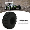 thumbnail image 3 of RC Car Tires, Wheel Hub Set Pressure Plastic RC Crawler Car Wheel Hub Kit Replacement with Tires for RC Car Racing Truck, 3 of 7