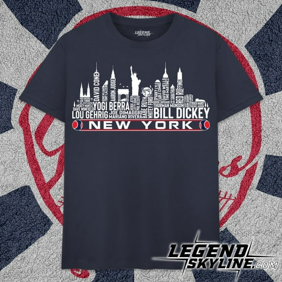 New York Baseball Greatest Of All Time Team Legends, New York City Skyline shirt