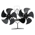 thumbnail image 1 of veasfak Fans Fireplace Fan Home Heating Log Burner Wide Temperature Range Wood Thermal 5 Blade, 1 of 9
