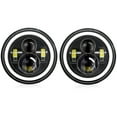 thumbnail image 1 of 2Pcs 7 inch Car Motorcycle Headlight with DRLTurn SignalLow Beam/ 7'' Round Headlight 6000K 140W IP67 Waterproof, 1 of 7