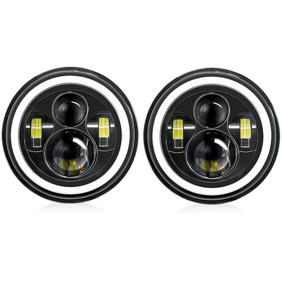 1Pcs 7 Inch Car Motorcycle LED Headlight With DRL/Turn /Low Beam/High Beam 7'' Round Headlight 6000K 140W IP67 Waterproof