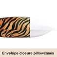 thumbnail image 5 of Super Soft Satin Pillowcase Set of 2, Hair-friendly Satin Pillow Case with Envelope Closure, Queen Size, 20 x 30 inches, Yellow Zebra, 5 of 7