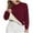 Wine, variant on Yievot Women's Sherpa Lined Sweatshirts Oversized Fleece Thermal Pullover Casual Striped Crewneck Sweatshirt Winter Warm Tops