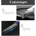 thumbnail image 5 of Ceramic Knife Set Professional Kitchen Knife with Sheath,Super Sharp Rust Proof Stain Resistant (6" Chef Knife,5" Utility Knife,4" Fruit Slicer,3" Paring,One Peeler), 5 of 8