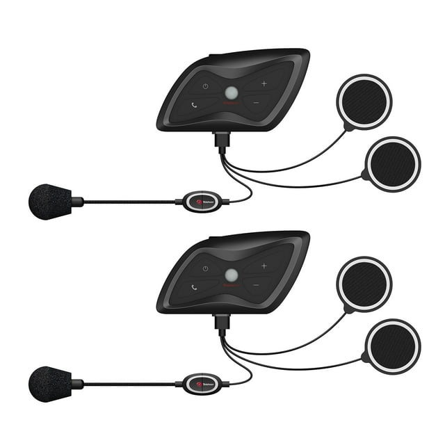 Teleheer T6 Plus casco de motocicleta Bluetooth impermeable auricular \ intercomunicador dúplex completo