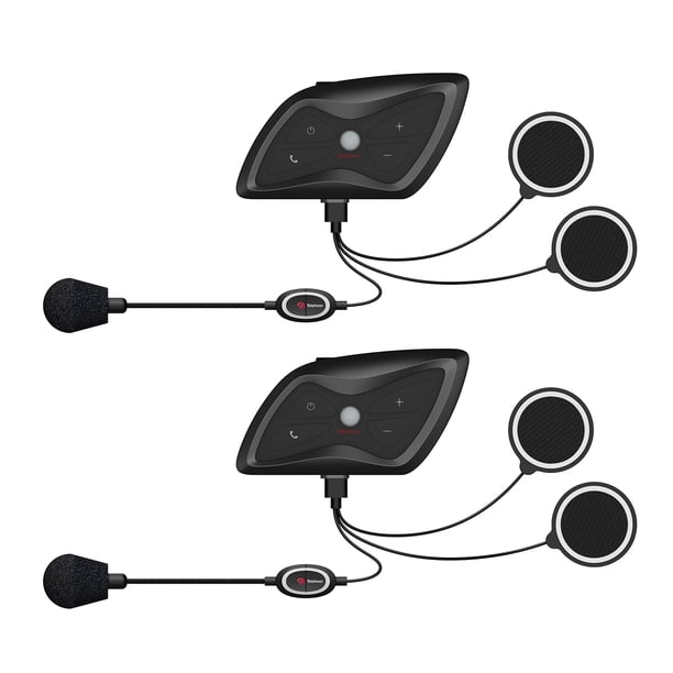 T6 Plus, casco de motocicleta, auriculares impermeables con Bluetooth, intercomunicador, i Teleheer Walkie talkie de la motocicleta