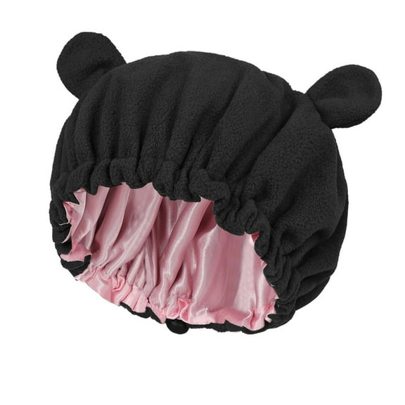 VNKIDY Kids Hats Children Boys Girls Winter Solid Color Plush Hat Featuring Satin Lining Adjustable Drawstring For Casual Outdoor Wear Casual Headwear