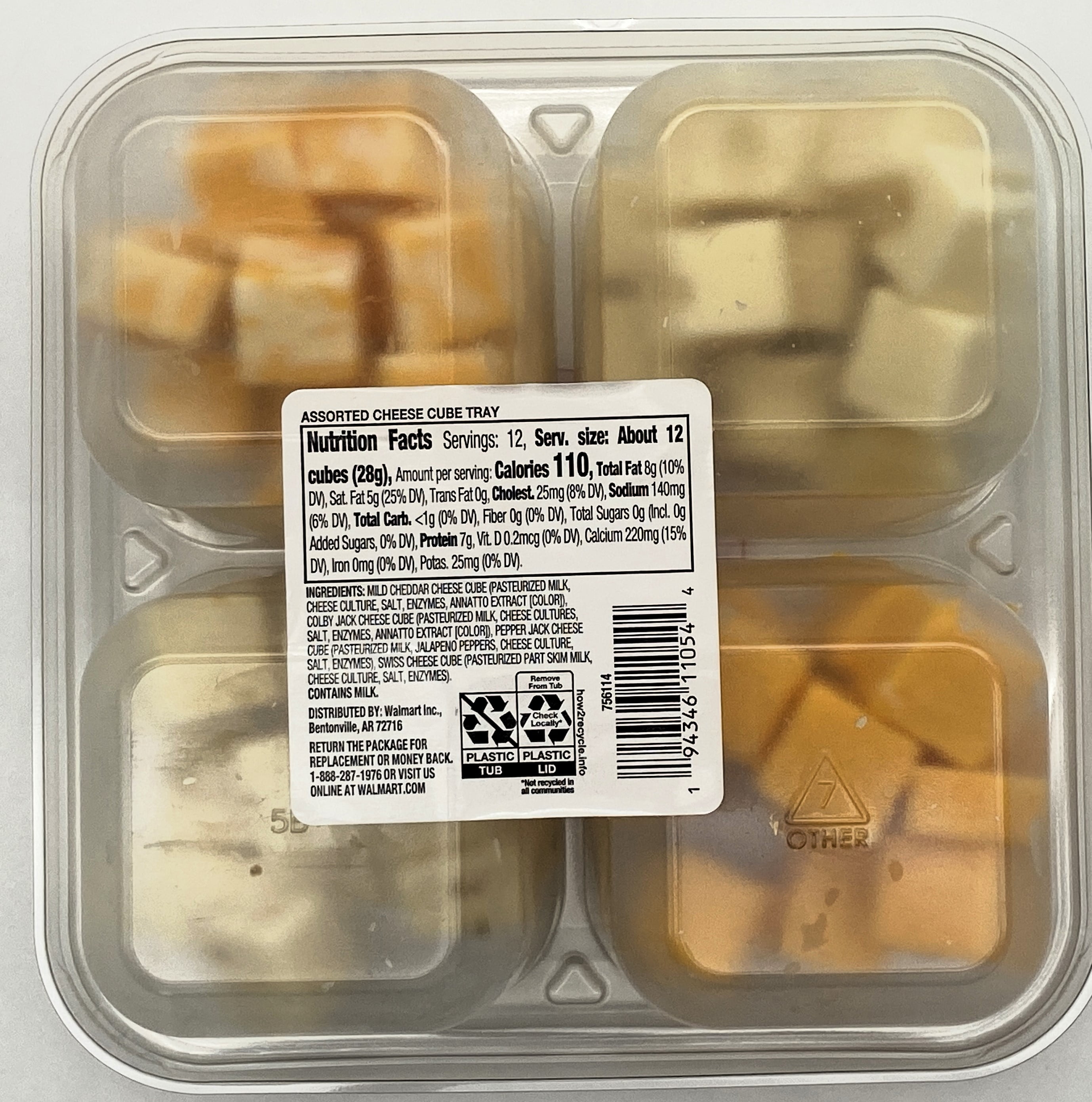 Prima Della Assorted Cheese Cube Tray, 12 oz (Fresh, Plastic Cup)