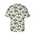 thumbnail image 3 of Balery Excavator Print Men's Hawaiian Shirts Short Sleeve Beach Shirt Relaxed Fit Vacation Button Down Shirts-XX-Large, 3 of 9