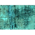 thumbnail image 1 of Ahgly Company Indoor Rectangle Oriental Turquoise Blue Industrial Area Rugs, 2' x 4', 1 of 4